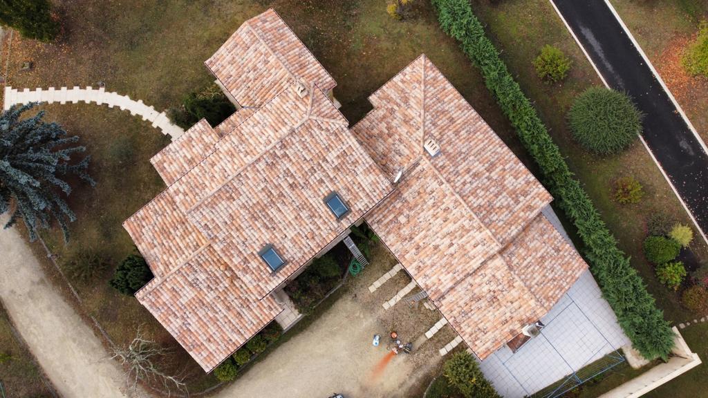 Toiture vue aérienne