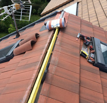 Pose faitage de toit